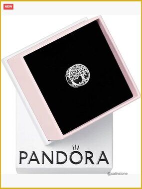 Sterling Silver Family Tree Charm - Compatible with Moments Bracelets